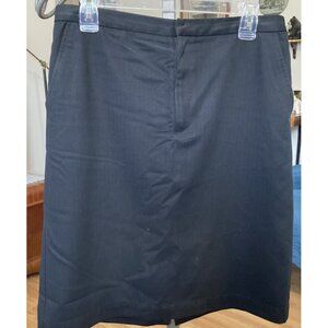 Womens Black Pencil Skirt Size 8 Lined Straight Knee Length Church Work